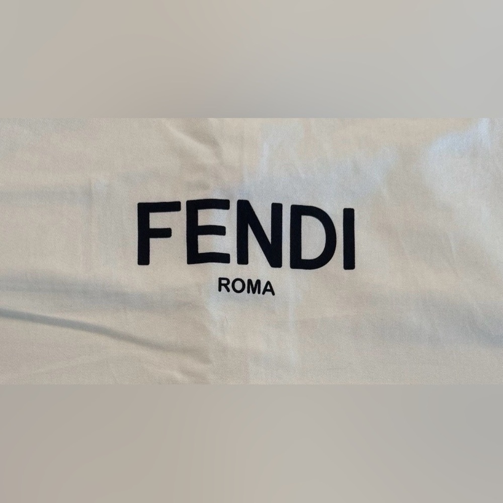 Fendi Roma Garment Bag Black Trim And Beige 52”x25” - Picture 3 of 3